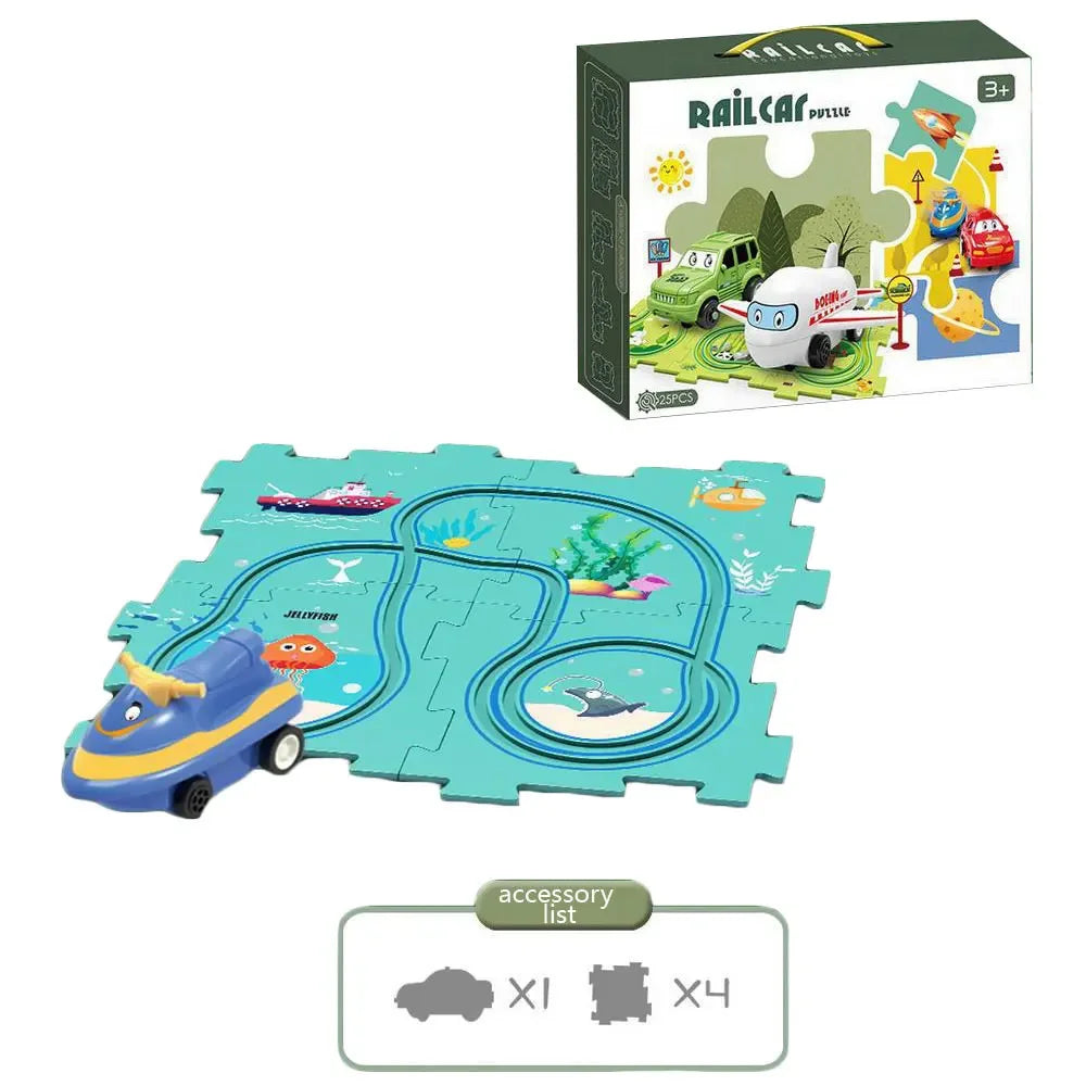 NEW Kids Car Track Puzzle - OhMyPuzzle