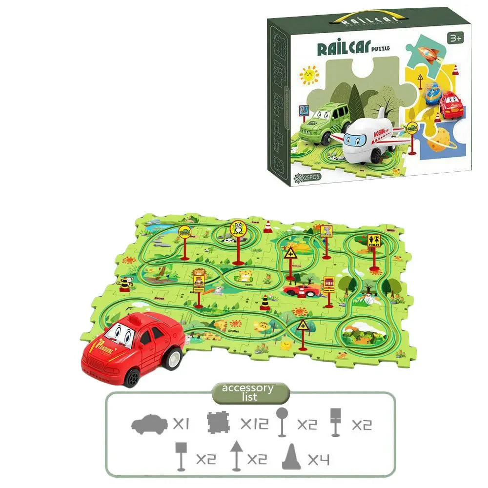 NEW Kids Car Track Puzzle - OhMyPuzzle