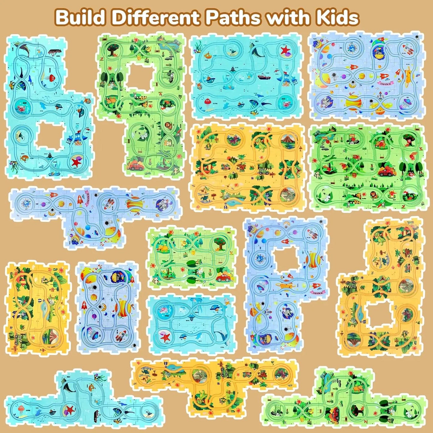 NEW Kids Car Track Puzzle - OhMyPuzzle