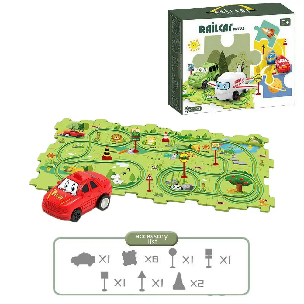 NEW Kids Car Track Puzzle - OhMyPuzzle