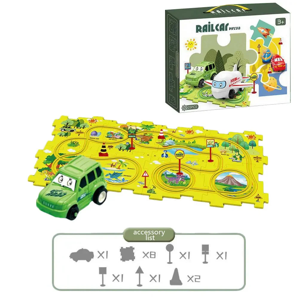 NEW Kids Car Track Puzzle - OhMyPuzzle