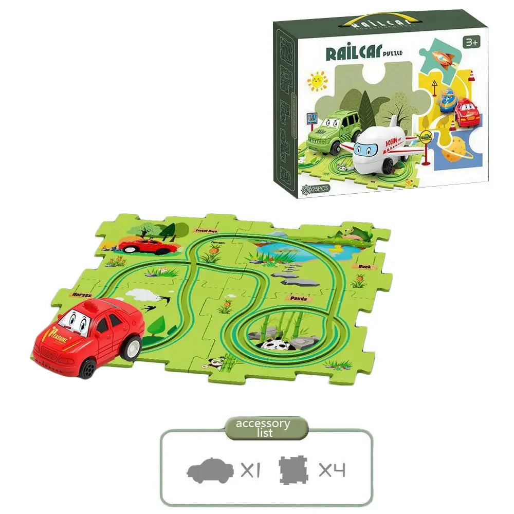 NEW Kids Car Track Puzzle - OhMyPuzzle